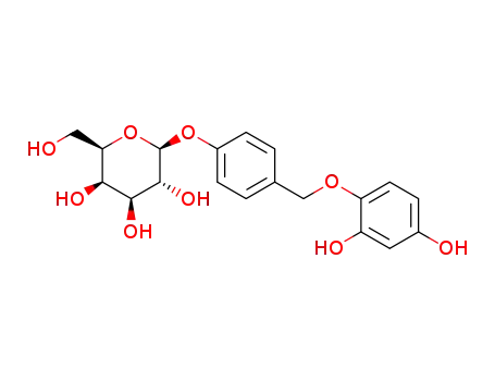 (2S,3R,4S,5R,6R)-2-(4-((2,4-dihydroxyphenoxy)methyl)phenoxy)-6-(hydroxymethyl)tetrahydro-2H-pyran-3,4,5-triol