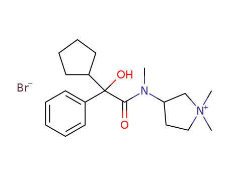 3-[(2-cyclopentyl-2-hydroxy-2-phenylacetyl)methylamino]-1,1-dimethylpyrrolidinium bromide