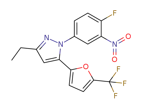 C<sub>16</sub>H<sub>11</sub>F<sub>4</sub>N<sub>3</sub>O<sub>3</sub>