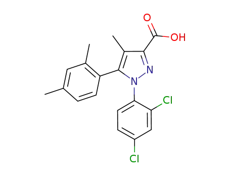1-(2,4-dichlorophenyl)-5-(2,4-dimethylphenyl)-4-methyl-1H-pyrazole-3-carboxylic acid