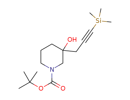 tert-butyl 3-hydroxy-3-[3-(trimethylsilyl)prop-2-yn-1-yl]piperidine-1-carboxylate