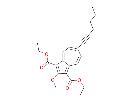 diethyl 6-(1-hexynyl)-2-methoxyazulene-1,3-dicarboxylate