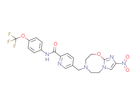 5-((9-nitro-5,6-dihydro-2H-imidazo[2,1-b][1,3,6]oxadiazocin-4(3H)-yl)methyl)-N-(4-(trifluoromethoxy)phenyl)picolinamide
