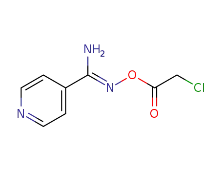Molecular Structure of 1401223-73-1 ((Z)-N'-(2-chloroacetoxy)isonicotinimidamide)
