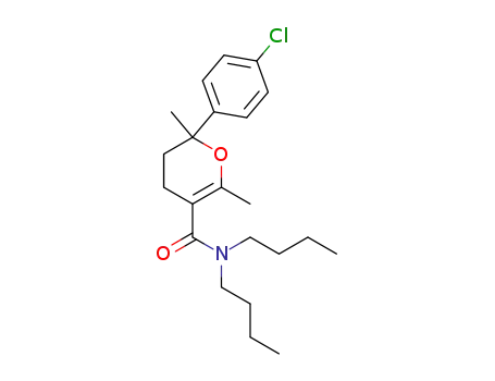 6-(4-chlorophenyl)-2,6-dimethyl-5,6-dihydro-4H-pyran-3-carboxylic acid dibutylamide