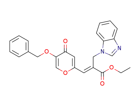 (E)-2-[(benzimidazol-1-yl)methyl]-3-[(5-benzyloxy-4-oxo-4H-pyran-2-yl)]acrylic acid ethyl ester