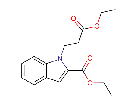 Molecular Structure of 256664-26-3 (ethyl 1-(3-ethoxy-3-oxopropyl)-1H-indole-2-carboxylate)