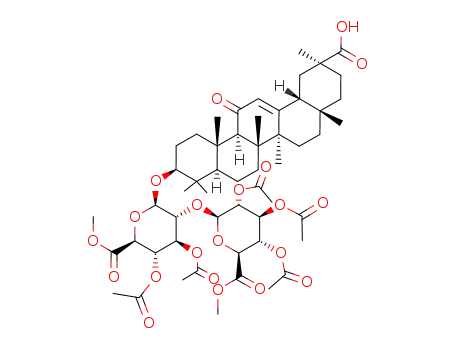 (2S,4aS,6aS,6bR,8aR,10S,12aS,12bR,14bR)-10-(((2R,3R,4S,5S,6S)-4,5-diacetoxy-6-(methoxycarbonyl)-3-(((2R,3R,4S,5S,6S)-3,4,5-triacetoxy-6-(methoxycarbonyl)tetrahydro-2H-pyran-2-yl)oxy)tetrahydro-2H-pyran-2-yl)oxy)-2,4a,6a,6b,9,9,12a-heptamethyl-13-oxo-1,2,3,4,4a,5,6,6a,6b,7,8,8a,9,10,11,12,12a,12b,13,14b-icosahydropicene-2-carboxylic acid