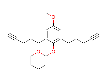 2-(4-methoxy-2,6-di(pent-4-ynyl)phenoxy)tetrahydro-2H-pyran