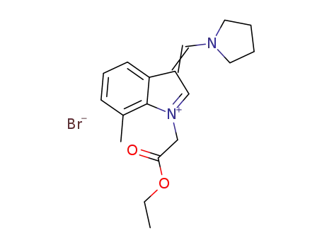 1-ethoxycarbonylmethyl-7-methyl-3-pyrrolidin-1-yl-methylene-3H-indolium bromide