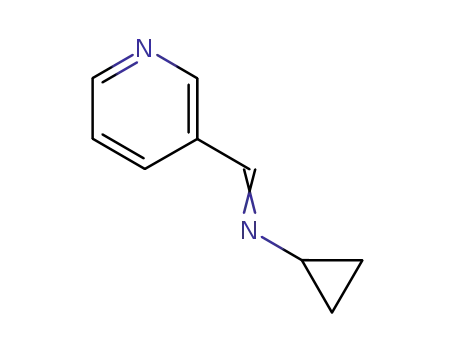 Molecular Structure of 183608-99-3 (Cyclopropanamine, N-(3-pyridinylmethylene)- (9CI))