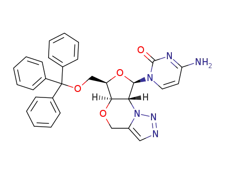 4-amino-1-{(5aR,6R,8R,8aR)-5a,6,8,8a-tetrahydro-6-[(triphenylmethoxy)methyl]-4H-furo[3,4-b][1,2,3]triazolo[1,5-d][1,4]oxazin-8-yl}pyrimidin-2(1H)-one