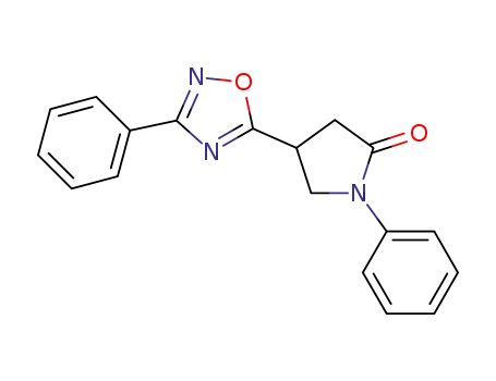 1-phenyl-4-(3-phenyl-1,2,4-oxadiazol-5-yl)pyrrolidin-2-one