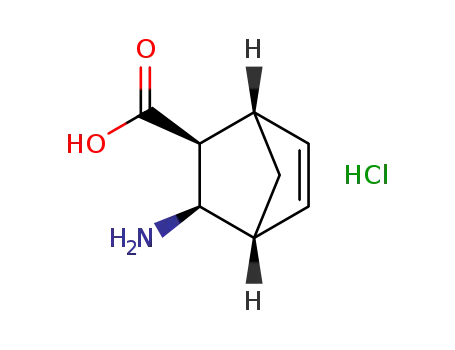 Molecular Structure of 1242184-45-7 ((1R,2S,3R,4S)-3-aminobicyclo[2.2.1]hept-5-ene-2-carboxylic acid hydrochloride)