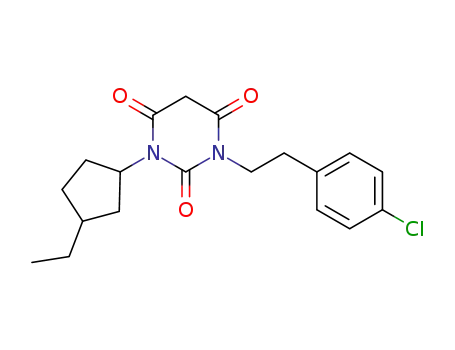 1-(4-chlorophenethyl)-3-(3-ethylcyclopentyl)pyrimidine-2,4,6(1H,3H,5H)-trione