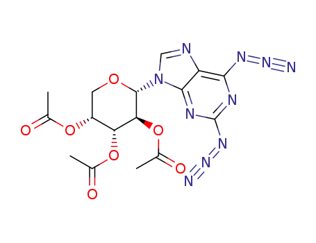 9-(2’,3’,4’-tri-O-acetyl-α-D-arabinopyranosyl)-2,6-diazidopurine