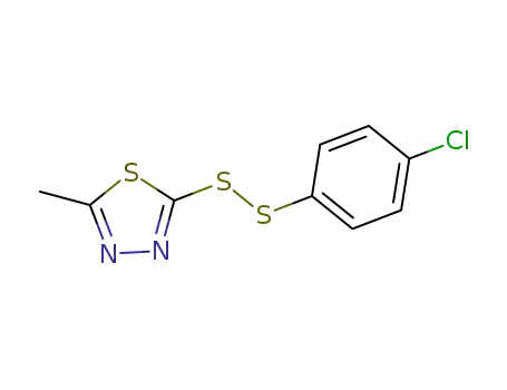 Molecular Structure of 1402734-87-5 (2-((4-chlorophenyl)disulfanyl)-5-methyl-1,3,4-thiadiazole)