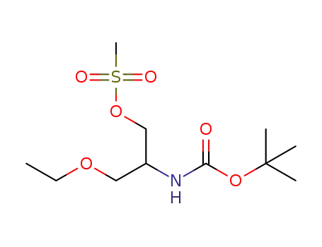 Molecular Structure of 1429913-55-2 (2-[(tert-butoxycarbonyl)amino]-3-ethoxypropyl methanesulfonate)