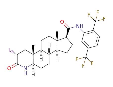 (2α,5α,17β)-N-[2,5-bis(trifluoromethyl)phenyl]-2-iodo-3-oxo-4-aza-5-androstane-17-carboxamide