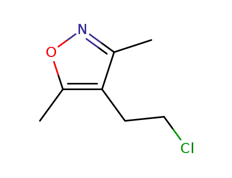 Molecular Structure of 79379-02-5 (Isoxazole, 4-(2-chloroethyl)-3,5-dimethyl- (9CI))