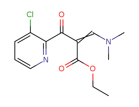 Molecular Structure of 1072314-47-6 ((E/Z)-2-(3-chloropyridine-2-carbonyl)-3-dimethylaminoacrylic acid ethyl ester)