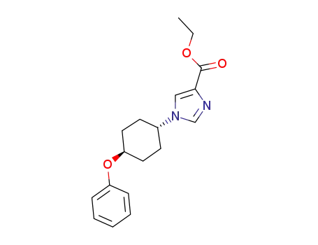Molecular Structure of 1335139-36-0 (ethyl 1-(trans-4-phenoxycyclohexyl)-1H-imidazole-4-carboxylate)