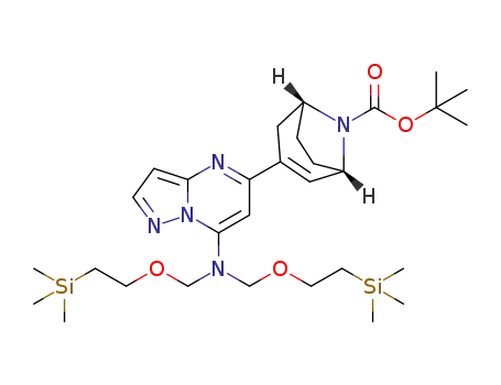 tert-butyl 3-(7-(bis((2-(trimethylsilyl)ethoxy)methyl)amino)pyrazolo[1,5-a]pyrimidin-5-yl)-8-azabicyclo[3.2.1]oct-2-ene-8-carboxylate