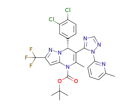 C<sub>27</sub>H<sub>24</sub>Cl<sub>2</sub>F<sub>3</sub>N<sub>7</sub>O<sub>2</sub>