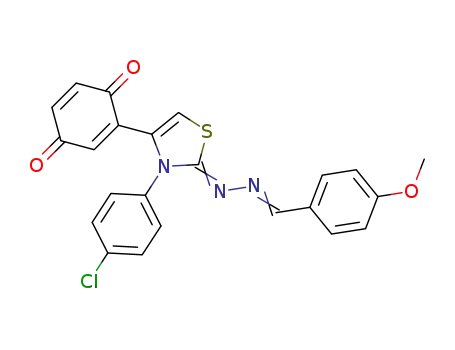 N<sup>1</sup>-4-chlorobenzylidene-N<sup>2</sup>-[3-(4-methoxyphenyl)-4-(1,4-benzoquinon-2-yl)-1,3-thiazol-2-ylidene]hydrazine