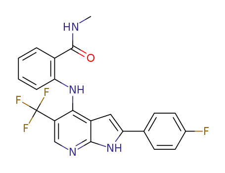 2-[2-(4-fluorophenyl)-5-trifluoromethyl-1H-pyrrolo[2,3-b]pyridin-4-ylamino]-N-methyl-benzamide