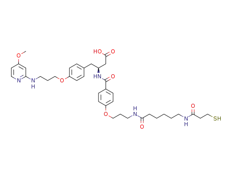 (S)-3-(4-(3-(6-(3-mercaptopropanamido)hexanamido)propoxy)benzamido)-4-(4-(3-((4-methoxypyridin-2-yl)amino)propoxy)phenyl)butanoic acid