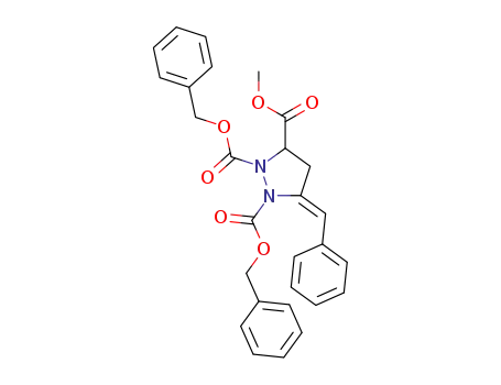 1,2-dibenzyl 3-methyl (5Z)-5-benzylidenepyrazolidine-1,2,3-tricarboxylate
