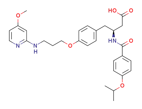 (S)-3-(4-isopropoxybenzamido)-4-(4-(3-((4-methoxypyridin-2-yl)amino)propoxy)phenyl)butanoic acid
