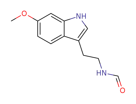 Molecular Structure of 104509-98-0 (N-(2-(6-methoxy-1H-indol-3-yl)ethyl)formamide)