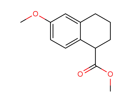Molecular Structure of 113967-27-4 (methyl 6-methoxy-1,2,3,4-tetrahydronaphthalene-1-carboxylate)