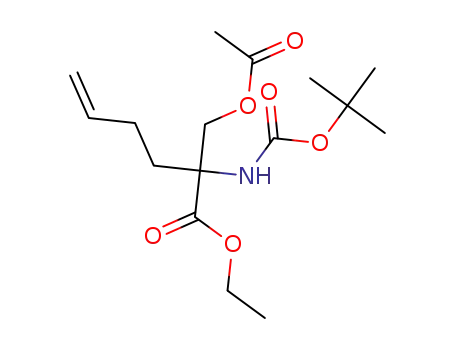 ethyl 2-(acetoxymethyl)-2-(tert-butoxycarbonylamino)hex-5-enoate