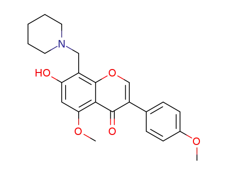 7-hydroxy-5-methoxy-3-(4-methoxyphenyl)-8-(piperidin-1-ylmethyl)-4H-chromen-4-one