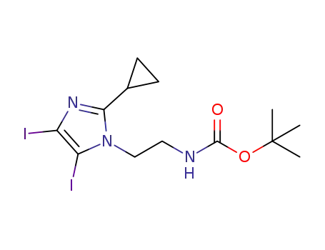 tert-butyl (2-(2-cyclopropyl-4,5-diiodo-1H-imidazol-1-yl)ethyl)carbamate