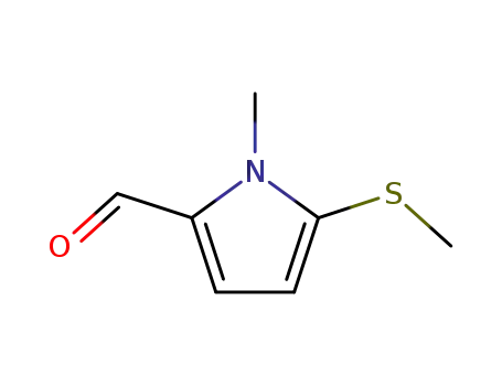 Molecular Structure of 94008-37-4 (1H-Pyrrole-2-carboxaldehyde, 1-methyl-5-(methylthio)- (9CI))