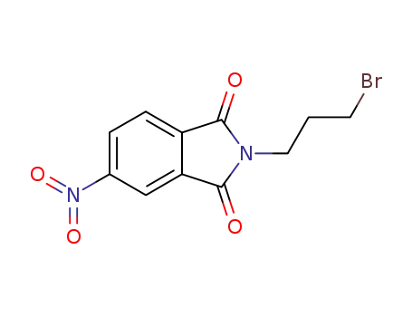 Molecular Structure of 140715-56-6 (2-(3-BROMOPROPYL)-5-NITROISOINDOLINE-1,3-DIONE)