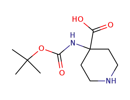 Molecular Structure of 252720-31-3 (N-BOC-AMINO-PIPERIDINYL-1,1-CARBOXYLIC ACID)
