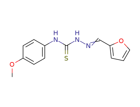 Molecular Structure of 119033-86-2 ((2E)-2-(furan-2-ylmethylidene)-N-(4-methoxyphenyl)hydrazinecarbothioamide)