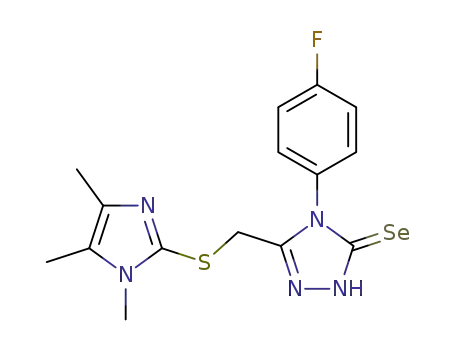 4-(4-fluorophenyl)-2,4-dihydro-5-{[(1,4,5-trimethyl-1H-imidazol-2-yl)sulfanyl]methyl}-3H-1,2,4-triazole-3-selone