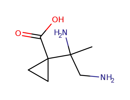 Molecular Structure of 915867-73-1 (Cyclopropanecarboxylic  acid,  1-(1,2-diamino-1-methylethyl)-)