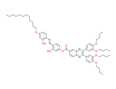 2,3-bis(3,4-bis-butoxyphenyl)quinoxaline-6-carboxylic acid 4-[(4-dodecyloxy-2-hydroxyphenylimino)methyl]-3-hydroxyphenyl ester