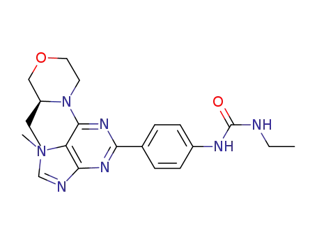 Molecular Structure of 1285499-91-3 ((S)-1-ethyl-3-(4-(6-(3-ethylmorpholino)-7-methyl-7H-purin-2-yl)phenyl)urea)