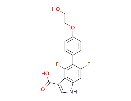 4,6-difluoro-5-[4-(2-hydroxyethoxy)phenyl]-1H-indole-3-carboxylic acid