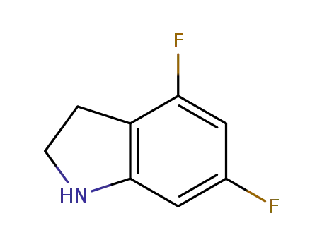 Molecular Structure of 199526-98-2 (4,6-DIFLUORO-2,3-DIHYDRO-1H-INDOLE HYDROCHLORIDE)