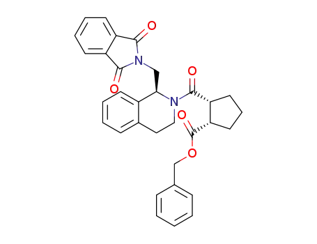 benzyl (1S,2R)-2-[(1S)-1-[(1,3-dioxo-2,3-dihydro-1H-isoindol-2-yl)methyl]-1,2,3,4-tetrahydroisoquinolin-2-carbonyl]cyclopentan-1-carboxylate