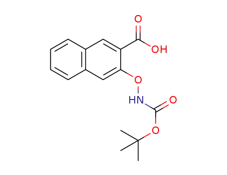 Molecular Structure of 1448026-34-3 (3-{[(tert-butoxycarbonyl)amino]oxy}-2-naphthoic acid)